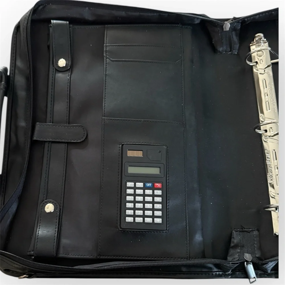 Black Leather Men's Briefcase